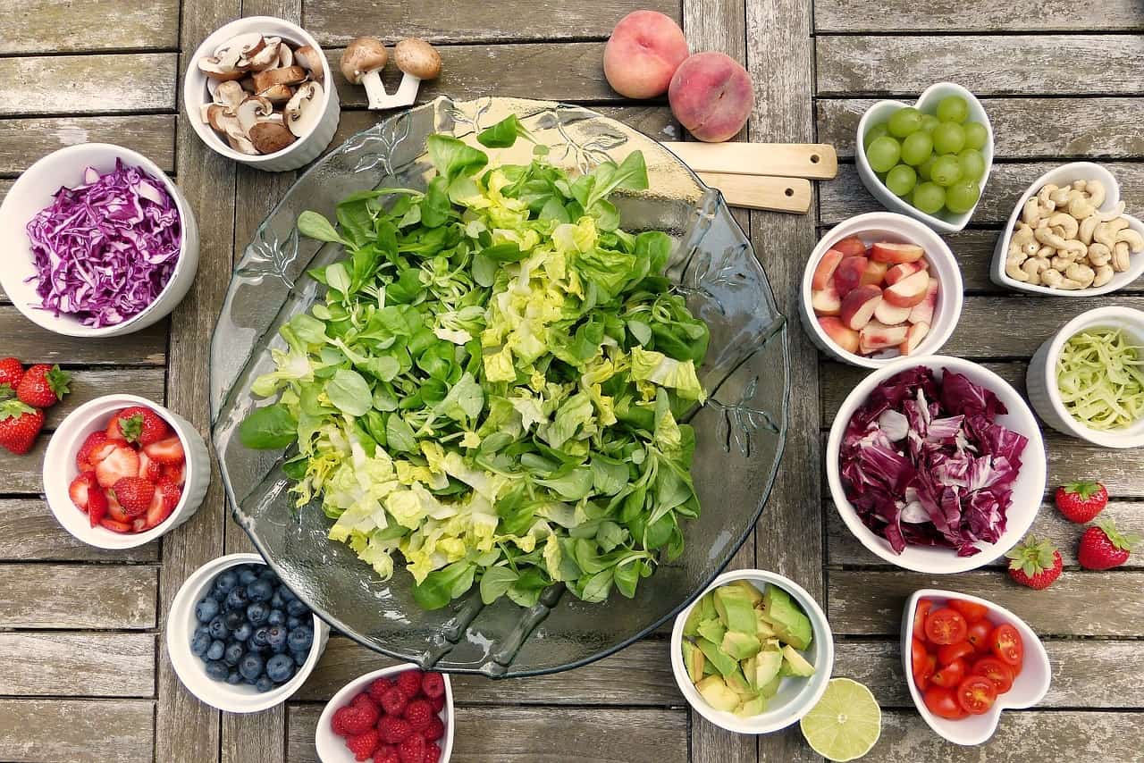 Healthy Salad Fixings with Protein