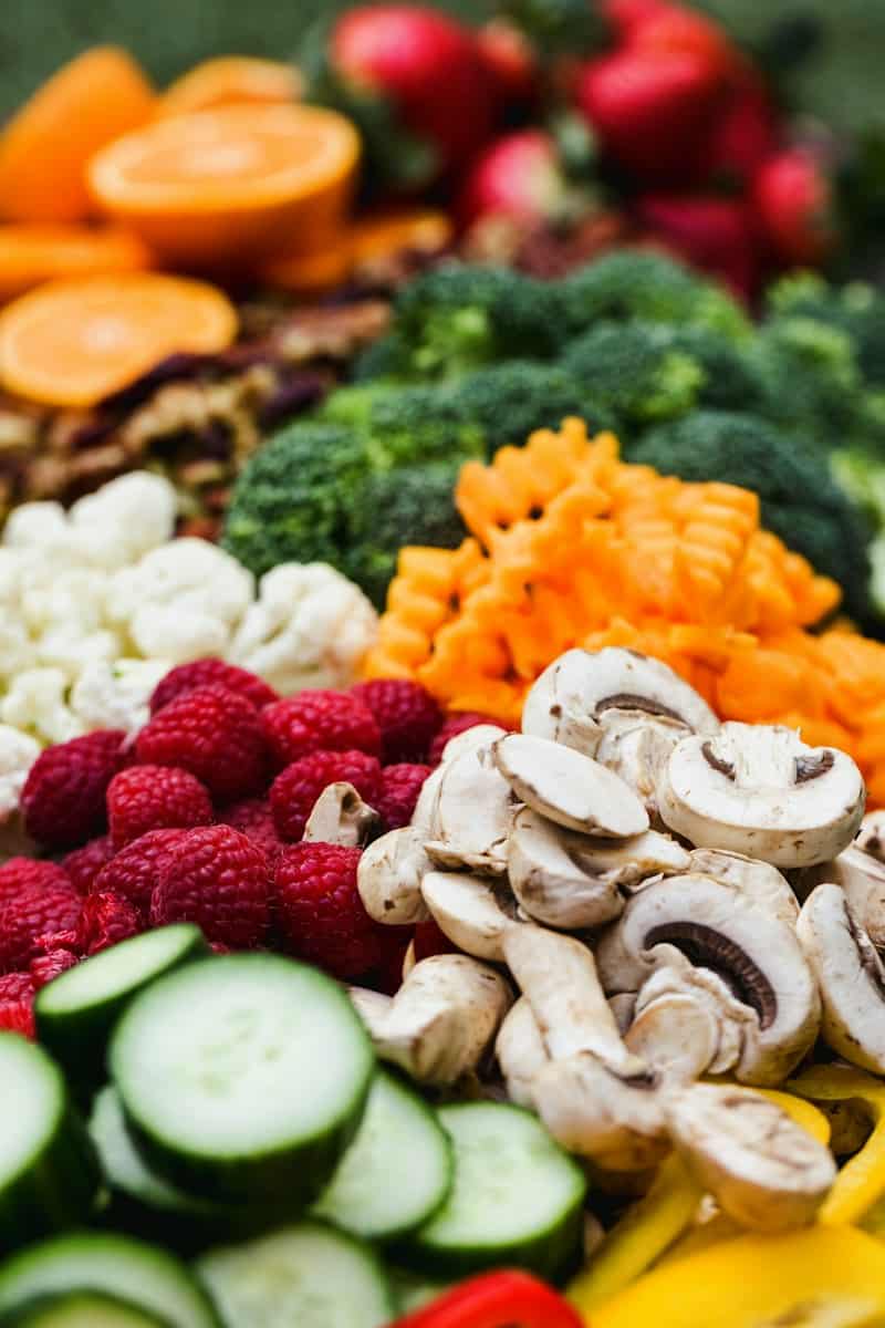 Veggies and Fruit Stand at the Market