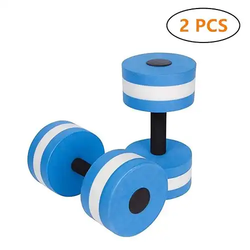 Sports Aquatic Exercise Dumbbells Aqua Fitness Barbells Exercise Hand Bars-Set of 2