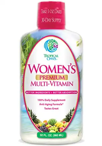 Premium Liquid Multivitamin for Women | Sugar Free Women’s Multivitamin | 100+ Vitamins, Minerals & Herbs Promote Anti-Aging, Heart, Brain & Bone Health |98% Absorption Rate | Non-GMO | 32 S...